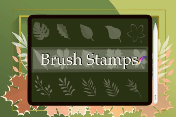 Download 16 Leaves Stamp Brushes Procreate - Stamp Collection