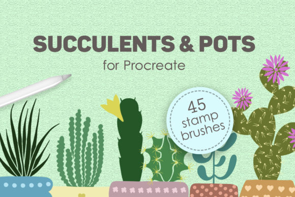 Download Succulents and Pots Stamp Brushes - Stamp Collection