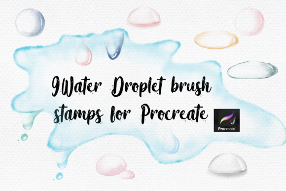 Download Water Droplet Brush Stamps Procreate - Stamp Collection