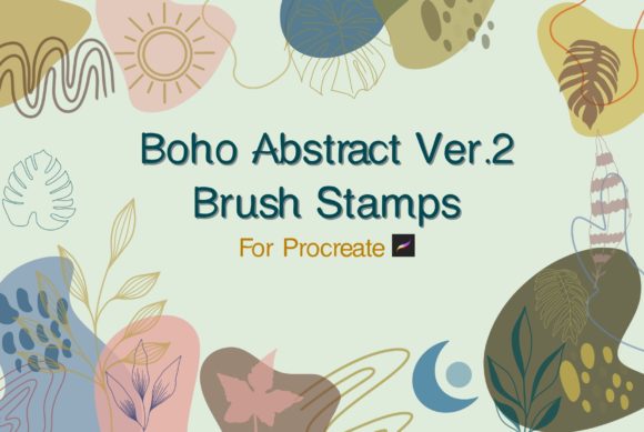 Download Boho Abstract Brush Stamps - Stamp Collection