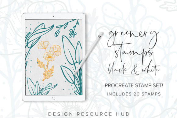 Download Greenery Stamps Procreate Stamps - Stamp Collection