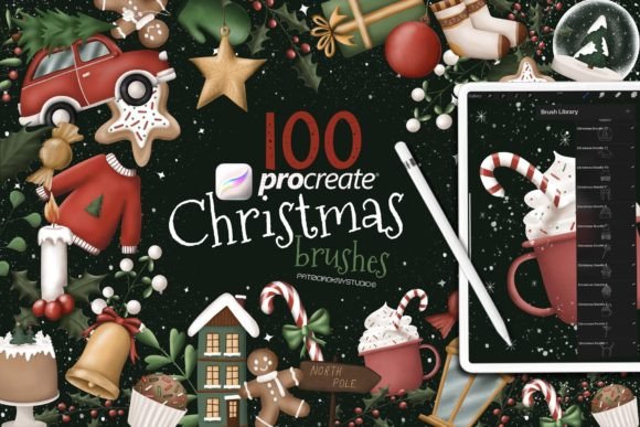 Download Procreate Christmas Stamp Brushes - Stamp Collection