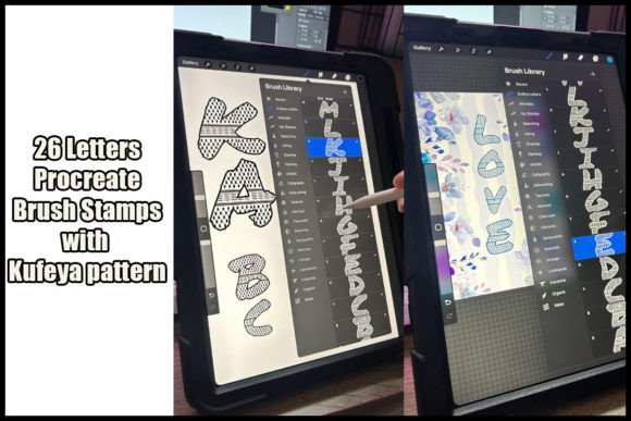 Download 26 Letters | Procreate Stamps | Kufeya - Stamp Collection