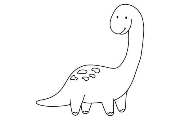Download Dinosaur Line Art Procreate Brush Stamp - Stamp Collection