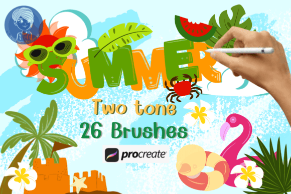 Download Summer Set Procreate Brushes Stamp - Stamp Collection
