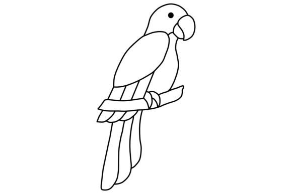 Download Parrot LineArt Procreate Brush Stamp - Stamp Collection