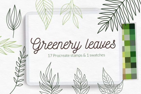 Download Greenery Leaves Stamps Brushes - Stamp Collection