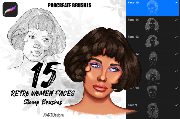 Download Retro Women Faces Stamps. 1960s - Stamp Collection