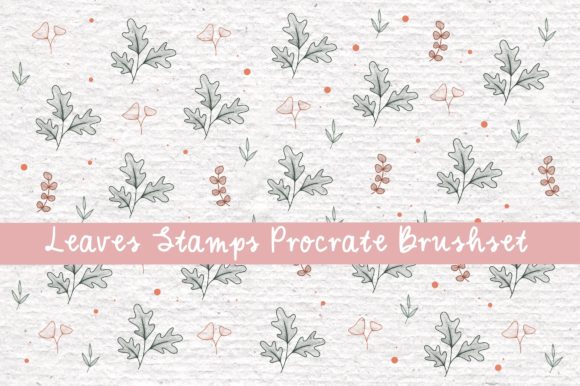 Download Leaves Stamps Procreate Brushset - Stamp Collection