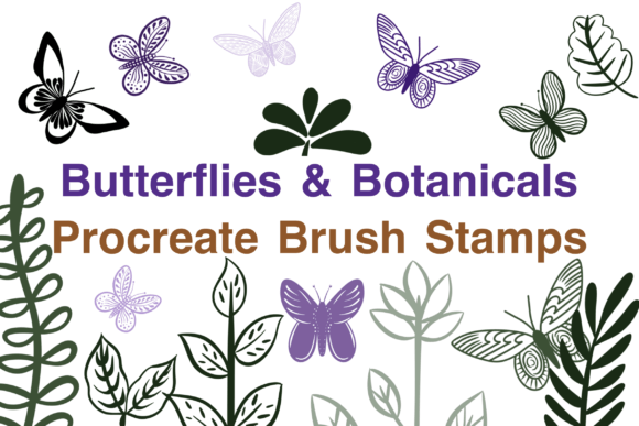 Download Butterfly Procreate Brush Stamps Set - Stamp Collection
