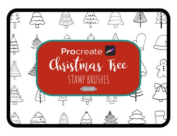 Download Christmas Tree Procreate Stamp Brushes - Stamp Collection