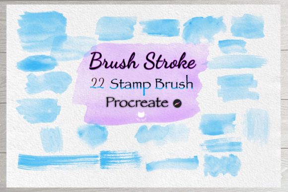 Download Watercolor Brush Stroke Stamp Procreate - Stamp Collection