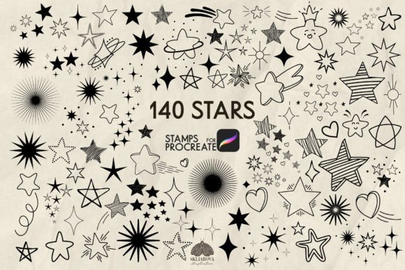 Download Stars Procreate Stamp Brushes - Stamp Collection