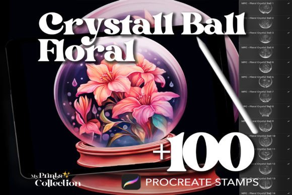 Download 100+ Procreate Crystal Ball Floral Stamp - Stamp Collection