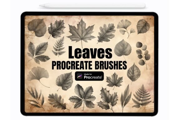 Download Leaves Procreate Stamps - Brushes - Stamp Collection