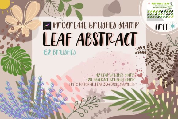 Download Leaf Abstract Procreate Brushes Stamp - Stamp Collection