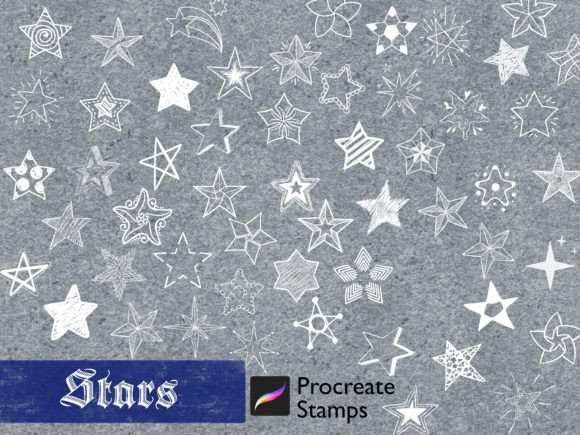 Download Procreate Stars Stamp Celestial Brushes - Stamp Collection