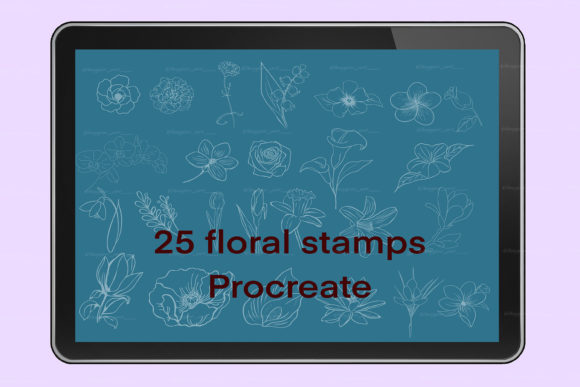 Download Procreate Flowers Stamp, Procreate Brush - Stamp Collection