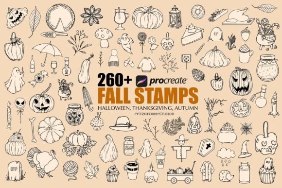 Download 260+ Procreate Fall Stamp Brushes - Stamp Collection