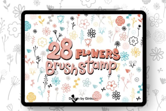 Download Flower Procreate Brush Stamp, Procreate - Stamp Collection