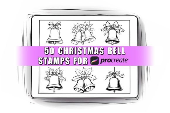 Download 50 Christmas Bell Procreate Stamps Brush - Stamp Collection