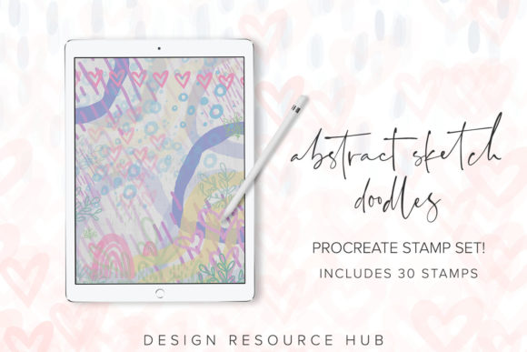 Download Abstract Sketch Doodles Procreate Stamps - Stamp Collection