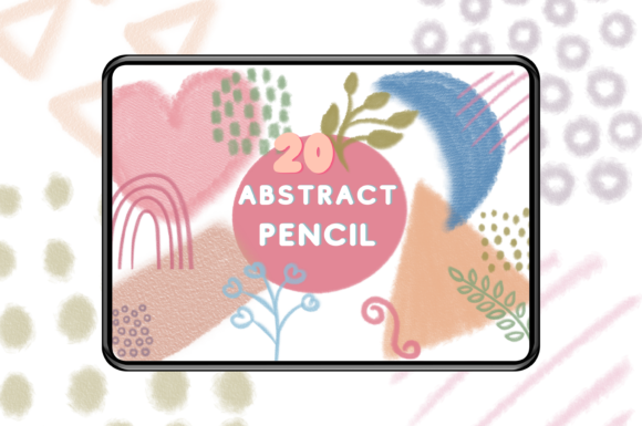 Download 20 Abstract Pencil Brush Stamp Set 2 - Stamp Collection