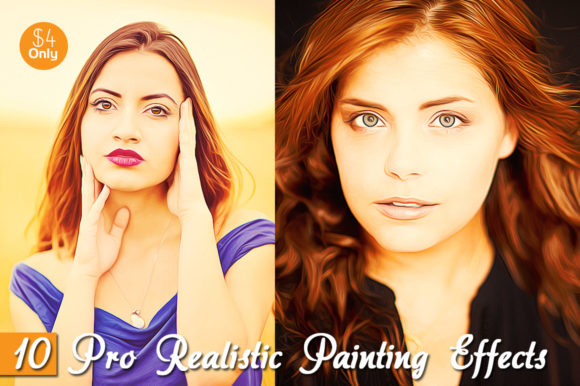 Download 10 Pro Realistic Painting Effects - Premium Bundle