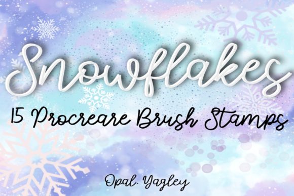 Download 15 Snowflakes Procreate Stamps - Stamp Collection