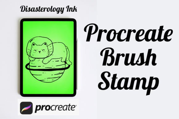 Download AstroCat on Planet Procreate Brush Stamp - Stamp Collection