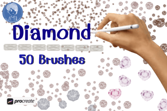 Download Diamond Set Brush Stamp Procreate - Stamp Collection