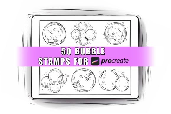 Download 50 Bubble Procreate Stamps Brushes - Stamp Collection
