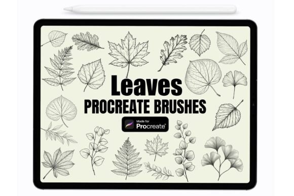 Download Leaves Procreate Stamps - Brushes - Stamp Collection