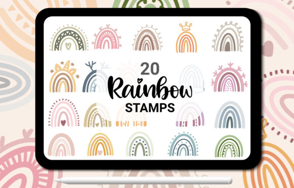 Download Brush Stamp Procreate - Rainbow - Stamp Collection
