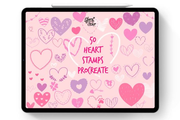 Download Procreate Heart Stamp Bundle - Stamp Collection
