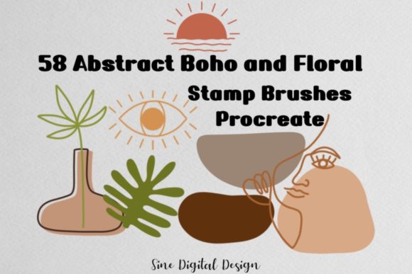 Download Boho and Floral Stamp Brushes Procreate - Stamp Collection