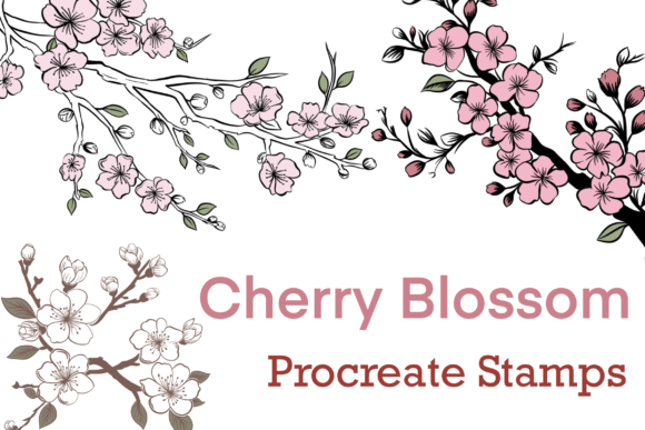 Download Cherry Blossom Procreate Brush Stamps - Stamp Collection