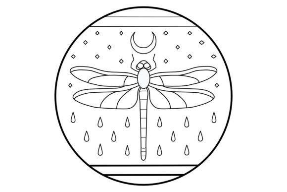 Download Dragonfly Rain Procreate Brush Stamp - Stamp Collection
