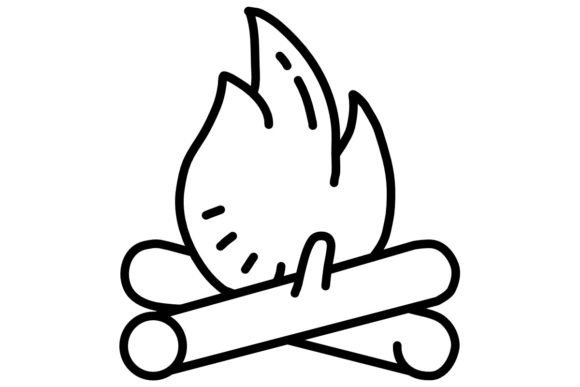 Download Fire LineArt Procreate Brush Stamp - Stamp Collection
