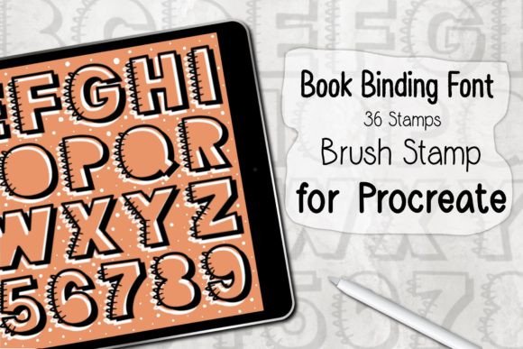 Download Book Binding Font ‪Procreate Stamp - Stamp Collection