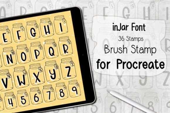 Download InJar Font ‪Procreate Brush Stamp‬ - Stamp Collection