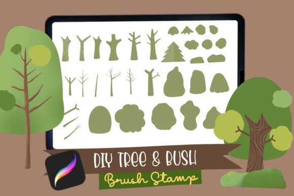 Download DIY Tree Procreate Brush Stamp - Stamp Collection