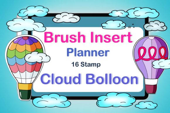 Download Stamp Cloud Balloon Brush Insert Planner - Stamp Collection