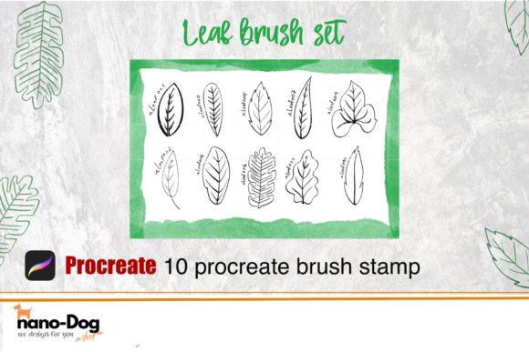 Download 10 Leaf Brush Stamps - Stamp Collection