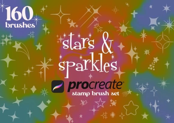 Download Stars &amp; Sparkles Procreate Stamp Brushes - Stamp Collection