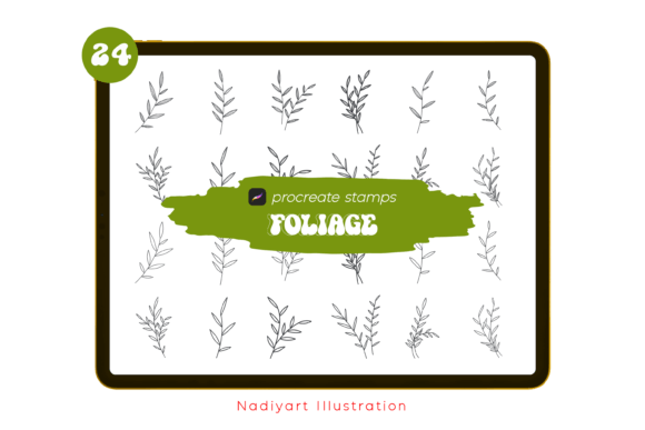 Download Foliage Procreate Stamp Brushes - Stamp Collection