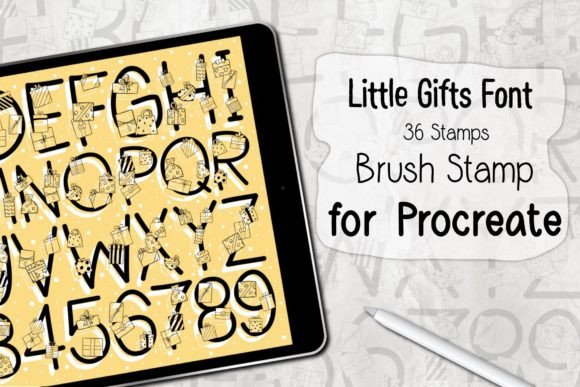 Download Little Gifts Font ‪Procreate Stamp‬ - Stamp Collection