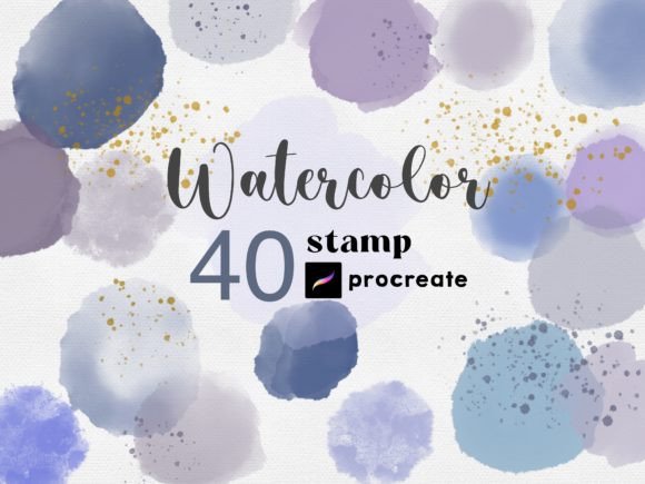 Download Procreate Watercolor Stamps Brushes - Stamp Collection