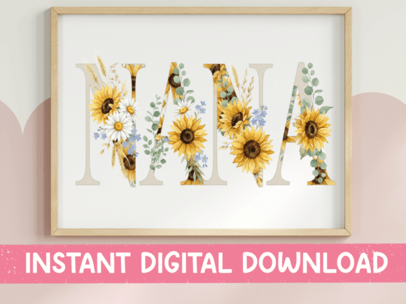 Download Nana Sunflower Floral Letter Design - Sunflower Collection