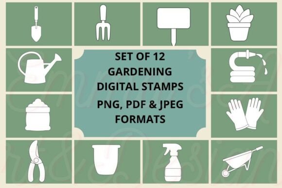 Download Garden Digital Stamps - Stamp Collection